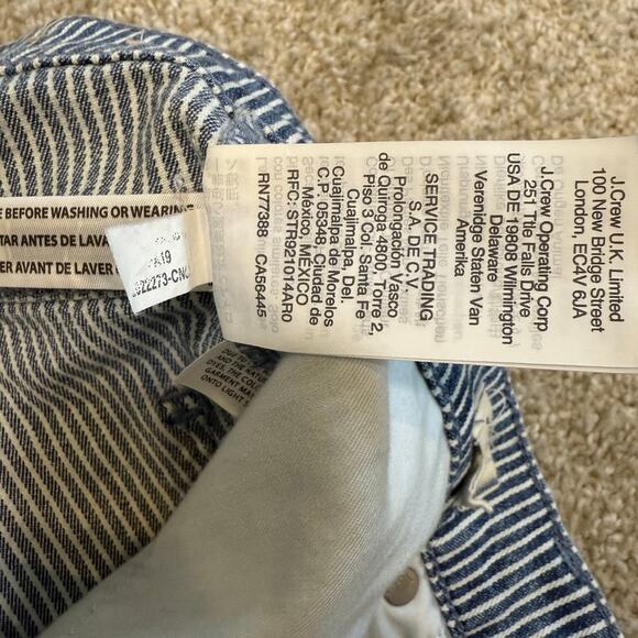 Madewell 31 9" mid rise skinny piper stripe stretch jean pant P2 2323 - Picture 10 of 15